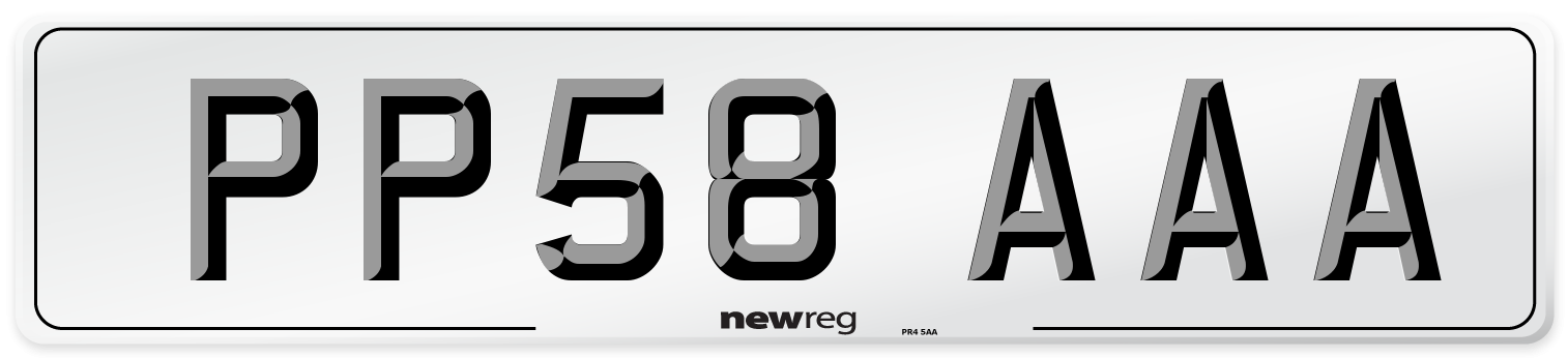 PP58 AAA Number Plate from New Reg